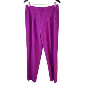 Roberto Cavalli Wool Trouser Pants High Rise In Purple Women’s Size 42